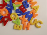 Pile of Multicolored Alphabet Magnets