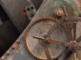Industrial Metal Gears with Rusty Surface