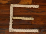 Letter E Rope on Wood