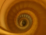 View of Spiral Staircase Indoors in Paris  France