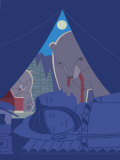 Couple Sleeping in Tent While Bears Eat Food