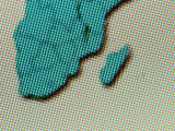 Grainy Computerized Cropped Map of Africa