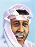 Portrait of Smiling Man in Arabian Garb