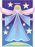 Angel Hovering in Sky