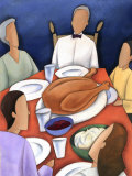 Family at Table for Thanksgiving Feast