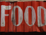 Worn  Painted Food Sign