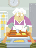 Man Working on Cafeteria Food Line