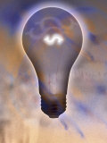 Dollar Sign in Light Bulb