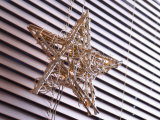 Wire Star Decoration by Window Shutters