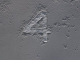 Worn  White 4 Painted onto a White Wall