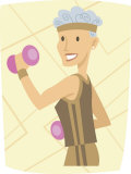 Woman Lifting Weights
