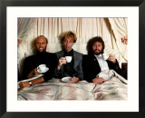 Members of the Bee Gees Barry Gibb Right with Brothers Robin Gibb Centre and Maurice Gibb