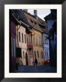 Medieval Facades in the Village Where Count Dracula Was Born  Sighisoara  Mures  Romania