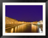 Lights Reflect on the Arno River  Pisa  Italy