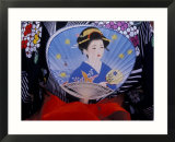 Traditional Fan at the Japanese Bon Odon Festival  Seattle  Washington  USA