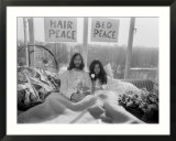 John Lennon and Wife Yoko Ono Having Weeks Love in Their Room at the Hilton Hotel  Amsterdam