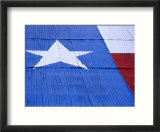 Texas Flag Painted on Barn Roof  Austin  Texas