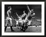 Kenny Dalglish Liverpool Football Player Celebrates Scoring Goal Against Manchester United