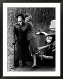 Tv Program 'Allo 'Allo: Richard Gibson in Leather Coat with Kim Hartman