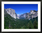 Distant Bridaleveil Falls in the Yosemite National Park  Yosemite National Park  California