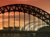 Newcastle and Gateshead  Tyne Bridge and the Sage  Tyne and Wear  England  UK
