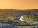 Little Missouri River and River Bend Overlook  Theodore Roosevelt National Park  North Dakota  USA