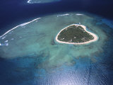 Aerial View of Tropical Island  Tavarua Island  Fiji