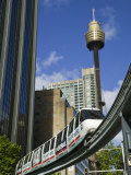 Sydney Tower and Monorail  Central Business District Buildings  Sydney  Australia