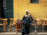 Man Smoking Sheesha  Luxor  Egypt