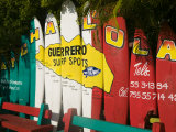 Mexico  Pacific Coast  Guerrero  Ixtapa  Catcha La Ola Surf Shop Sign