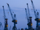 Shipyard Cranes  Hamburg  State of Hamburg  Germany