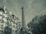 Eiffel Tower and Avenue De Suffren Buildings  Paris  France