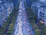 Champs Elysees View from the Arc De Triomphe  Paris  France