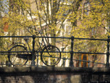 Bike on Bridge  Amsterdam  Holland