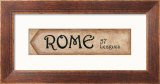 "Rome 57 Leagues" Pre-made-framed Framed Art Print