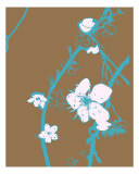 Teal N Brown Cherry Blossom