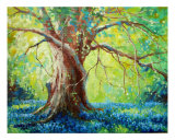 Bluebonnets Under The Oak Tree