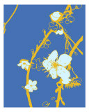 Gold N Blue Cherry Blossom
