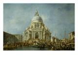 Le Doge de Venise se rend à la Salute  le 21 novembre  jour de la commémoration de la fin de la