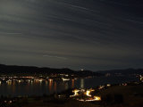 Star Trails over Okanagan Lake  Vernon  British Columbia  Canada