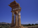 Ruins of Ancient Roman Column Architecture in Sicily  Italy