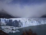 Fog-Blanketed Andes Mountains and Perito Moreno Glacier  Patagonia  Argentina