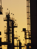Oil Refinery at Dusk  Houston Texas