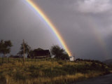 Rainbow after a Storm over a Farmstead in Rural Chile