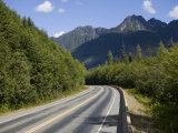 Winding Road Through the Mountains of Vancouver Island  British Columbia  Canada
