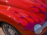Close-Up of a Red Hot Rod Car  New London  Connecticut  USA