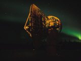 Aurora Borealis and a Satellite Dishes  Alaska