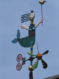 Colorful Mermaid Shaped Weather Vane  Brewster  Cape Cod  Massachusetts