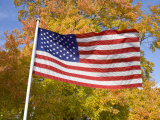 Old Glory Unfurls Against Autumn Colors  Waldorf  Maryland