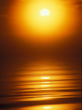 Dramatic Glowing Midnight Sun Reflecting in Water at 1 AM